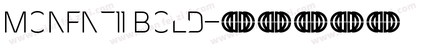 MonFnt11 Bold字体转换